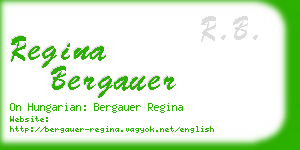 regina bergauer business card